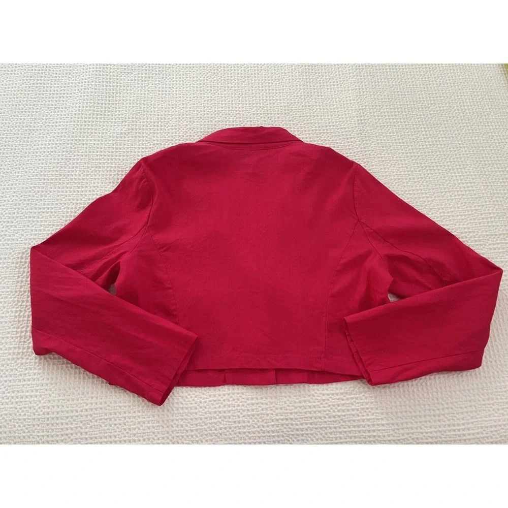 House of Harlow 1960 Vibrant Pink Cropped Spring Summer Blazer‎ & Skirt Set sz L